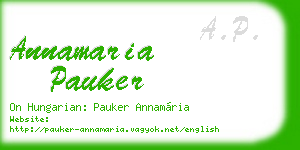 annamaria pauker business card